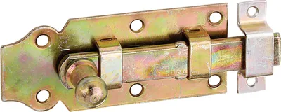 Produktbild von GAH-Alberts Türriegel mit Knopfgriff, Riegel, Stahl, Draußen, Gelb, 44 mm, 100 mm