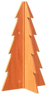 Image de vidaXL Arbre de Noël en bois à décorer 69,5 cm Pin massif
