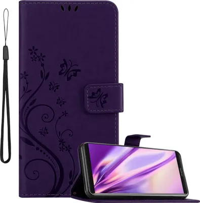 Obrázek produktu pro Cadorabo Pouzdro pro Huawei MATE 10 PRO Protective Cover in Purple Ochranný kryt Pouzdro na mobil Flowers Flower