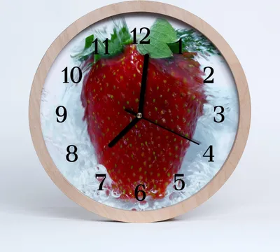 Produktbild von Holzuhr 30fi cm wanduhr - Erdbeer-Küche