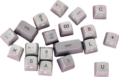 Produktbild von 19x Tastatur Magnet Miniblings Kühlschrankmagnet Computer Retro Vintage weiß