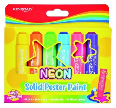 Produktbild von Plakatfarben Neon Stick 10g 6 Farben