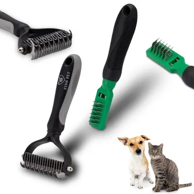 2er-Set Entfilzungsbürsten für Hunde & Katzen, Fellpflege