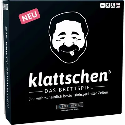 Produktbild von klattschen® - Trinkspiel - DAS BRETTSPIEL - Das wahrscheinlich beste Trinkspiel aller Zeiten