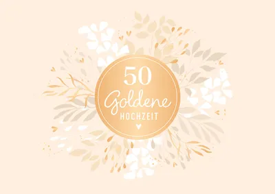 Produktbild von Glückwunschkarte "50 Goldene Hochzeit"