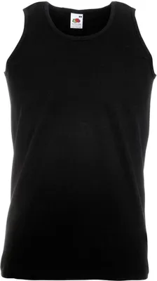 Produktbild von Fruit of the Loom 61-098-0 | Athletic Vest Tank Top Herren T-Shirt - Farbe: Black - Größe: M