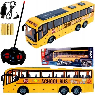 Produktbild von Ferngesteuerter Led Schulbus Mit Fernbedienung 1:30 Gelb - Für Kinder