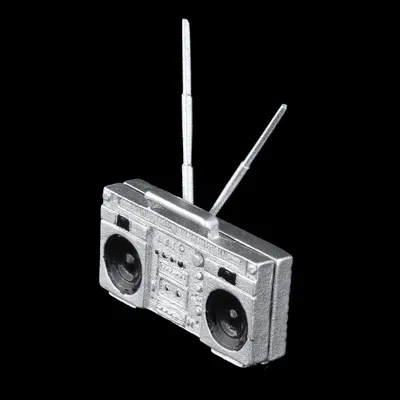 Produktbild von Puppenstuben Radio | Modernes Puppenhaus Zubehör 1:12