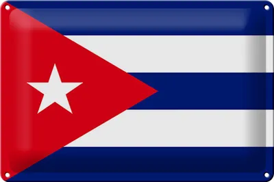 Produktbild von Blechschild Flagge Kuba 30x20cm Flag of Cuba