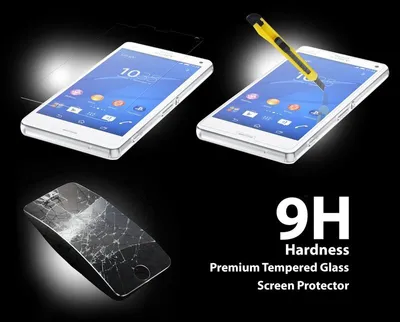 Imagen del producto de 3 protectores de vidrio templado para Sony Xperia Z3 Compact, película protectora para pantalla, dureza 9H
