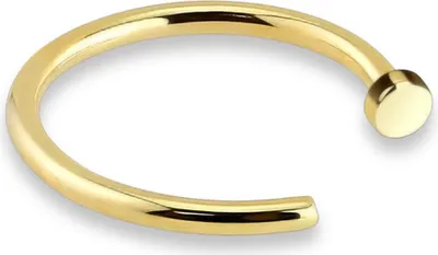 Produktbild von viva-adorno 0,8mm Nasenring Nasenpiercing Piercing Hoop Ring Chirurgenstahl 316L in verschiedenen Farben Z504,gold