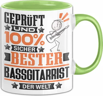 Produktbild von Bassgitarrist Geschenk Lustiger Spruch für Bassgitarrist Geschenkidee Bester Bassgitarrist Der Welt (Grün)