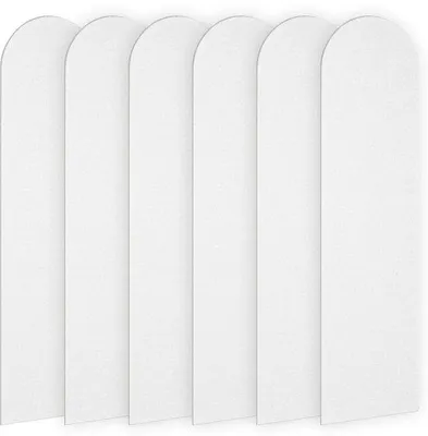 Imagen del producto de Paneles de pared de espuma XPE de 6 piezas, kit de aislamiento autoadhesivo, protección antibacteriana, color blanco, ideales para habitaciones infantiles y dormitorios