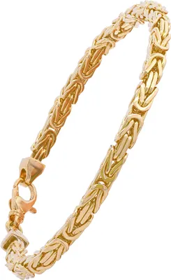 Produktbild von Goldarmband Königskette  Breite 4,0 mm  21 cm massiv 750-18 Karat Gold