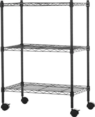 Produktbild von Famanu Aufbewahrungseinheit auf Rollen - höhenverstellbar - schwarz - 340 kg Tragkraft - 34 x 589 x 832 cm