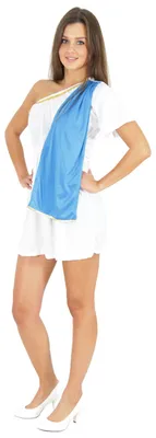 Produktbild von y antikes Kostüm Römerin Kleid Antike Antik Römer Rom Griechin Griechinkostüm Damenkostüm Damen Toga Gewand Gr. S - M, Größe:M