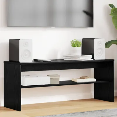 Image de Maison Exclusive - Meuble TV, dimensions 100 x 30 x 40 cm, finition noire imitation chêne, fabriqué en panneaux de particules