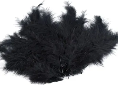 Produktbild von 15-20 Flaumfedern 09-17cm gefärbt Bastelfedern Schmuckfedern Feder Farbwahl, Größe:09 - 17 cm, Farbe:08 schwarz