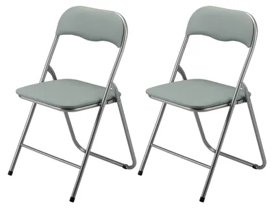 Produktbild von Bardi 2er-Set - Klappstuhl - Klappstuhl - Faltbarer Stuhl - Komfortabel & Leicht - 100kg Tragkraft - 43 x 38 x 87 cm - PVC - Esszimmerstuhl - GRÜN