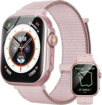 Produktbild von Smartwatch Damen mit Telefonfunktion, GPS, 3ATM Wasserdicht, 100+ Sportmodi, Herzfrequenz & Schlaftracking, SpO2, Nachrichten, HD-Display, Android/iOS