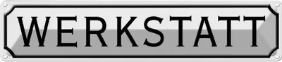 Produktbild von vianmo Blechschild 10x46 cm Werkstatt Handwerker Auto Garage