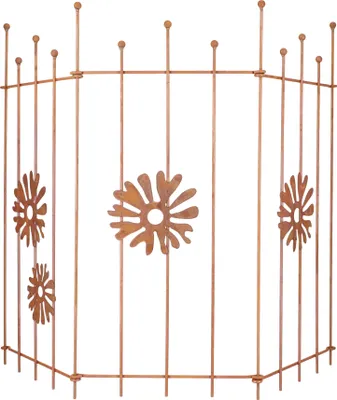 Produktbild von KOTARBAU®Edelrost Gartenzaun Beetzaun Zaunelement 3x|120 x 46 cm | RankhilfePalisade Rost-DekorMetall-Rankgitter