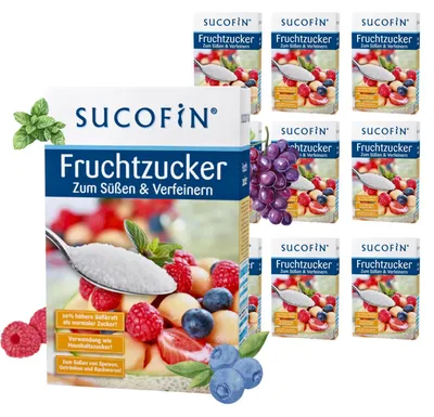 Produktbild von SUCOFIN Fruchtzucker 9 x 500g Frucht Zucker Vorteilspack