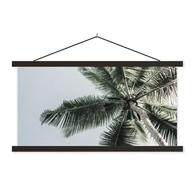 Produktbild von MuchoWow® Textilposter Palme - Tropisch - Sommer 150x75 cm mit schwarzem Rahmen - Posterleiste