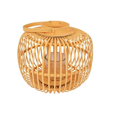 Produktbild von Hängelaterne aus Holz mit Griff JAYNA ORANGE Größe: L