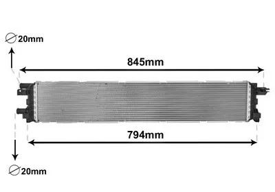 Produktbild von VAN WEZEL 03002366 Kühler Wasserkühler Motorkühler für AUDI A4 Avant (8K5, B8) A6 Avant (4G5, 4GD, C7) Q5 (8RB) A5 Sportback (8TA) A4 Limousine
