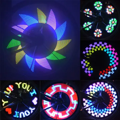 Produktbild von 32LED DIY Fahrradlicht Bunte Fahrradrad Speichenlicht Fahrradreifen Signallampe Weiss