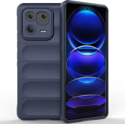 Produktbild von Xiaomi 13 Hülle, Weich TPU Silikon Stossfest Anti-rutsch Schutzhülle für Xiaomi 13 Dunkelblau