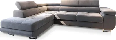 Produktbild von Masseno Ecksofa SELVA L-S mit Schlaffunktion L-Form, Sofa mit Bettkasten, Wohnzimmersofa, Couch, Soffa, Bettsofa, Couchgarnitur- Hellgrau, MONOLITH 84