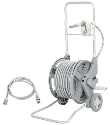 Productafbeelding van Outsunny slangwagen, 45 meter, slangenhaspel met 2 spuitpatronen, grijs