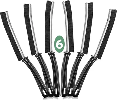 Produktbild von 6 Stück Spaltreinigungsbürste, Fugenbürste, Hartborsten-eckenreinigungsbürste für Fliesenböden, Gleitschiene, Tastatur, Türfensterschienen, Reinigungsbürste zur Fugenreinigung in Bad, Küche