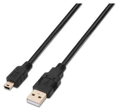 Image de Câble usb(a) vers mini usb(b) 2.0 aisens 1.8m noir