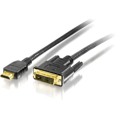 Produktbild von equip life 119323 HDMI/DVI Videokabel für Audio-/Video-Gerät - 3 m - ja - 1 x HDMI Stecker Digital Audio/Video - 1 x DVI-D Stecker Video - Schwarz