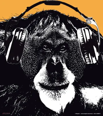 Produktbild von Orang Utan Headphones - Mousepad - Mousepad