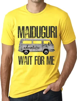 Produktbild von Herren Grafik T-Shirt Abenteuer warten auf mich in Maiduguri – Adventure Wait For Me In Maiduguri – Öko-Verantwortlich Vintage Jahrgang Kurzarm