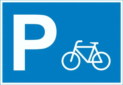 Produktbild von Fahrrad Parkplatz Schild waagerecht A4 Rückseite selbstklebend