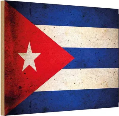 Produktbild von vianmo Holzschild 12x18 cm Kuba Cuba Fahne Flagge Wappen