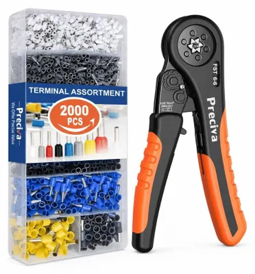 Obrázek produktu pro Preciva šestihranné krimpovací kleště na dutinky 0,08-6 mm² + 2000 ks dutinek
