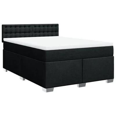 Obrázek produktu pro vidaXL Postel Boxspring s matrací černá 160x200 cm Látka