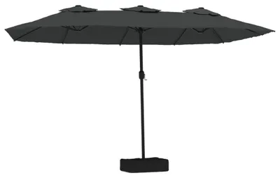 Productafbeelding van vidaXL Dubbele parasol met LED-verlichting, antraciet, 449x265 cm