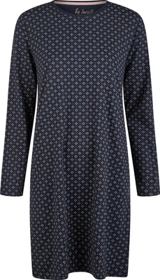 Produktbild von By Louise Damen Sleepshirt Classic - navy AOP - Größe 3XL