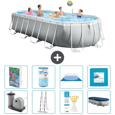 Immagine prodotto di Piscina fuori terra ovale "Prism Frame" - 610x305x122 cm - 7 pezzi - Modello S602