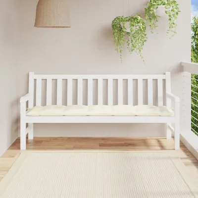 Produktbild von "2026 Aktion"Gartenbankauflage - CLORIS - Gartenbank-Auflage Creme 180x50x7cm Oxford-Gewebe NEU535977 - Gartenmöbelauflagen