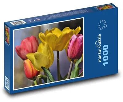 Obrázek produktu pro Puzzle 1000 Žluté a růžové tulipány - martinpuzzle