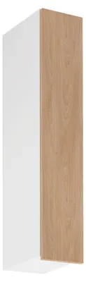 Image de Meuble haut de cuisine SALERNO - largeur 20 cm, blanc/chêne, finition véritable