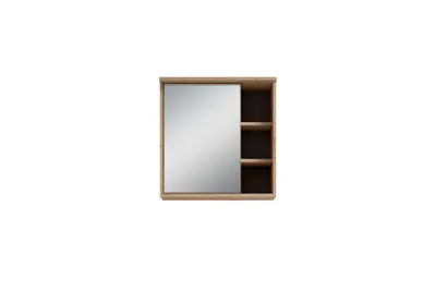 Produktbild von byLIVING Badezimmer Spiegelschrank WELLNESS mit LED-Beleuchtung & Steckdose / Moderner, 1-türiger Spiegel Hängeschrank in Artisan Eiche / Wandschrank mit Spiegeltür / B 60, H 61, T 28 cm